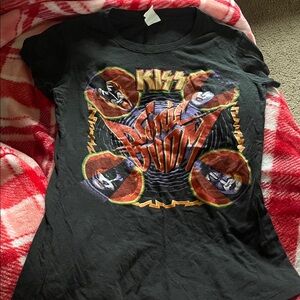 B58 Kiss Band Sonic Boom Tour Promo Shirt Womens S Black Music